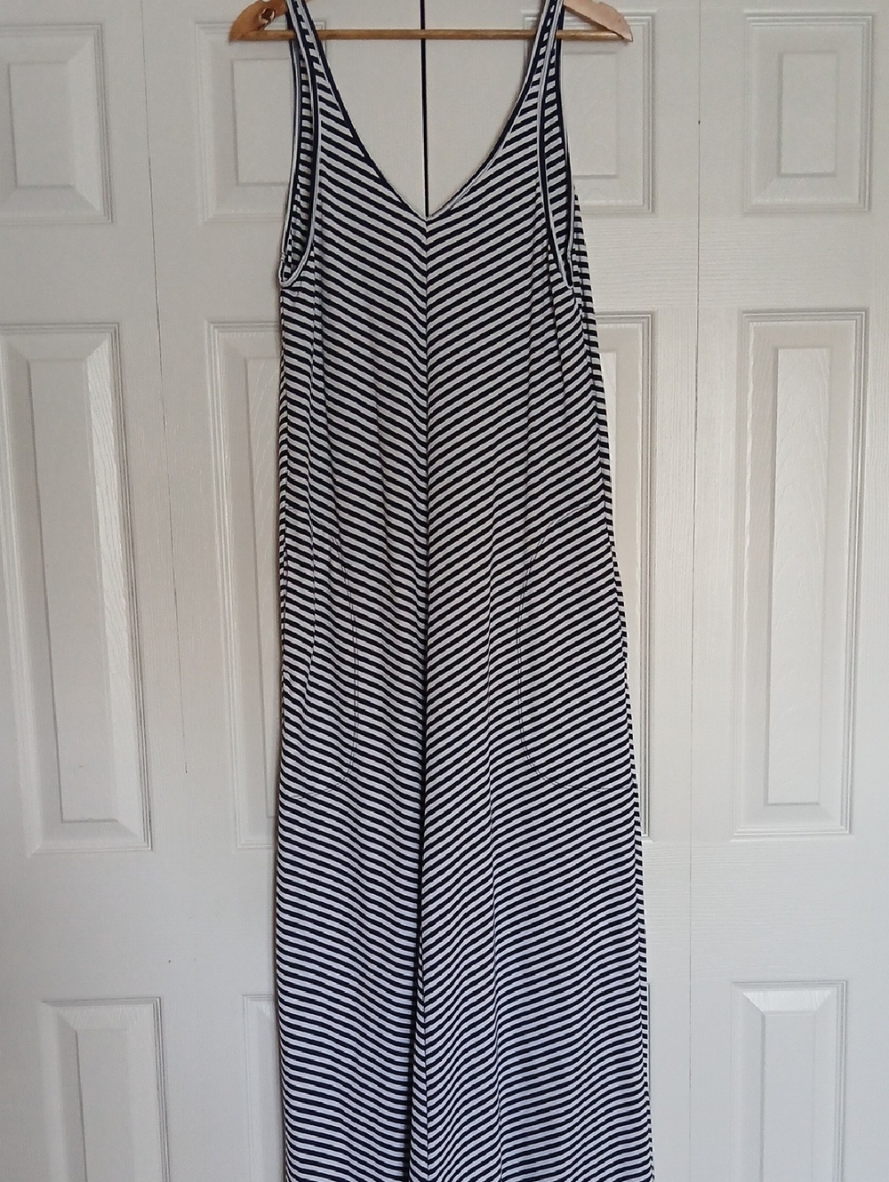 DYI Blue and White Striped Maxi Dress